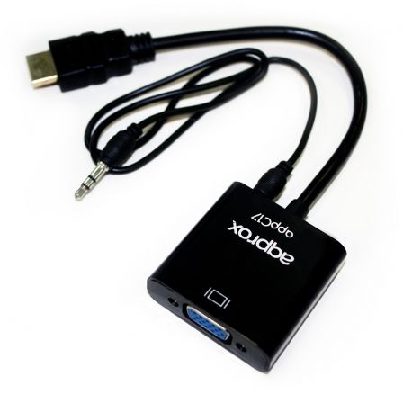 APPROX Adaptador HDMI a VGA con Audio APPC17 Negro